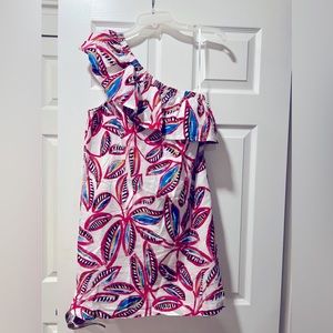 Brand new one strap flower dress with ruffle